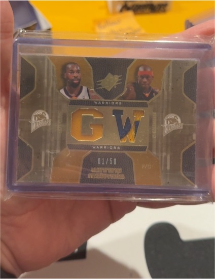 2007-08 Upper Deck SPx Winning Materials Dual Patch #WMC-GW Gilbert Arenas & Antawn Jamison — front