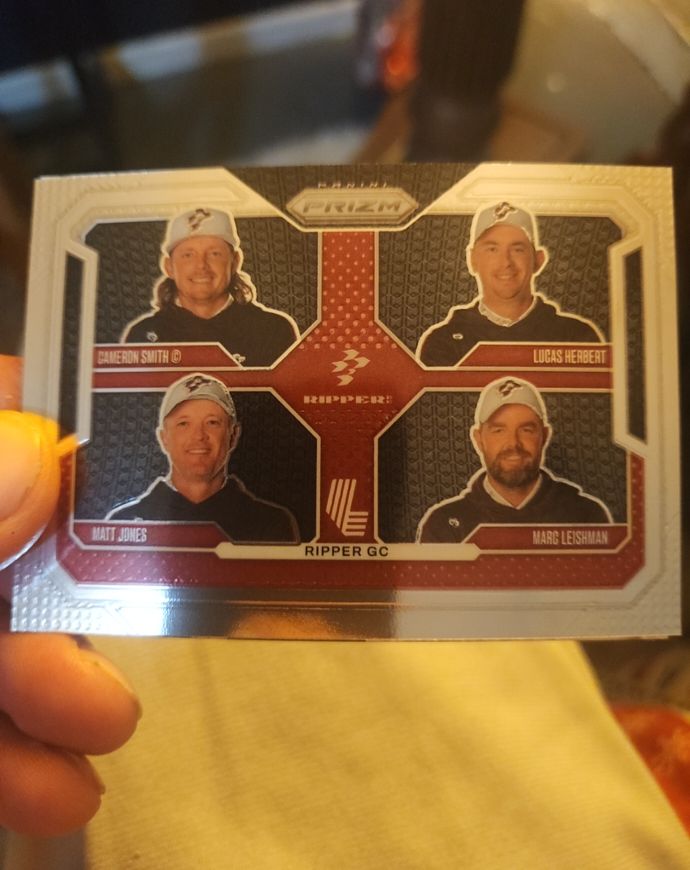 2025 Panini Prizm LIV Golf Ripper GC Team #64 Cameron Smith Marc Leishman Matt Jones Lucas Herbert — front