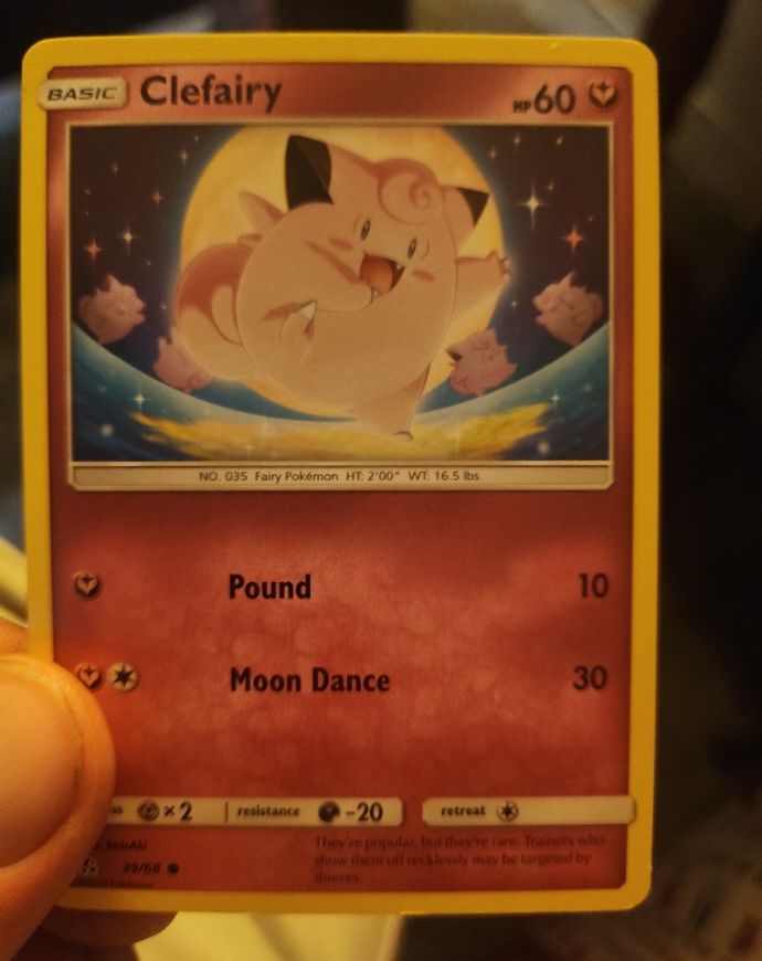 2019 Pokémon TCG Hidden Fates #39 Clefairy — front