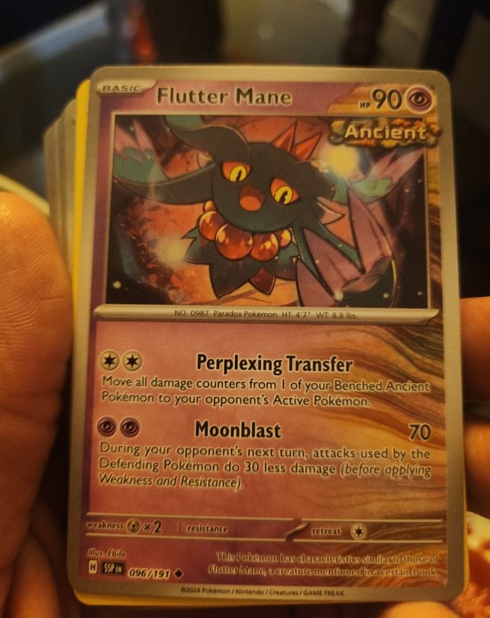 2024 The Pokémon Company Surging Sparks #096 Flutter Mane — front