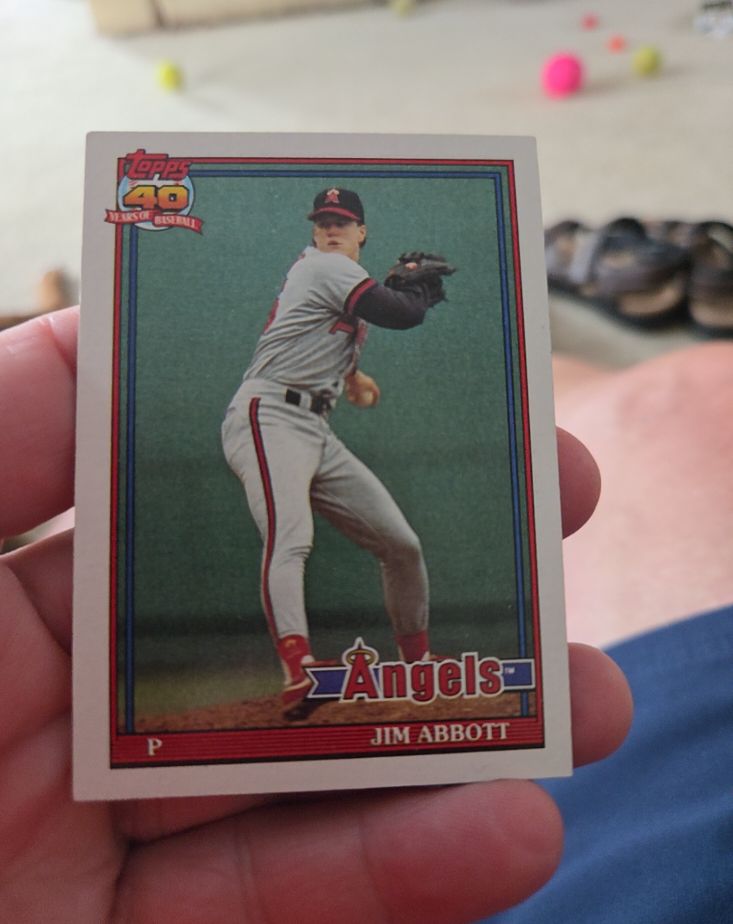 1991 Topps #285 Jim Abbott — front