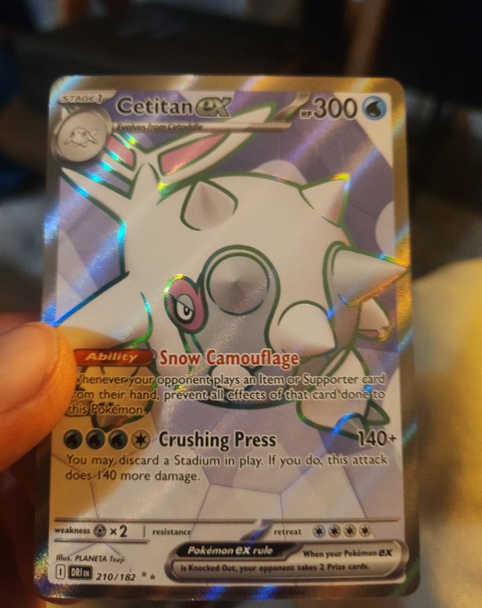 2023 Pokémon Scarlet & Violet Destined Rivals #210 Cetitan ex — front
