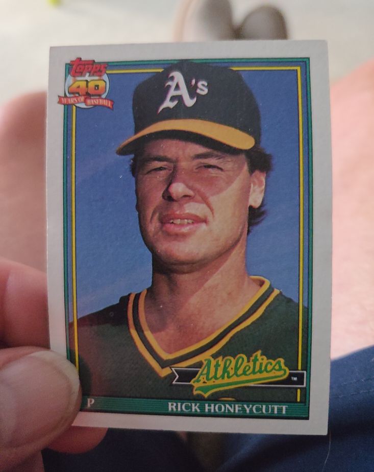 1991 Topps #67 Rick Honeycutt — front