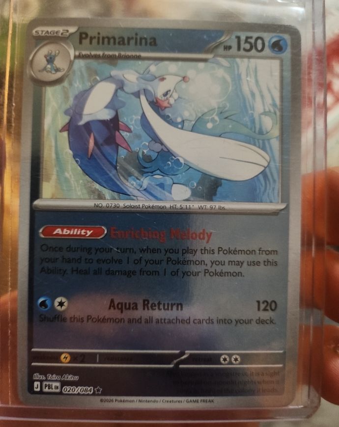 2026 Pokémon TCG #020 Primarina — front