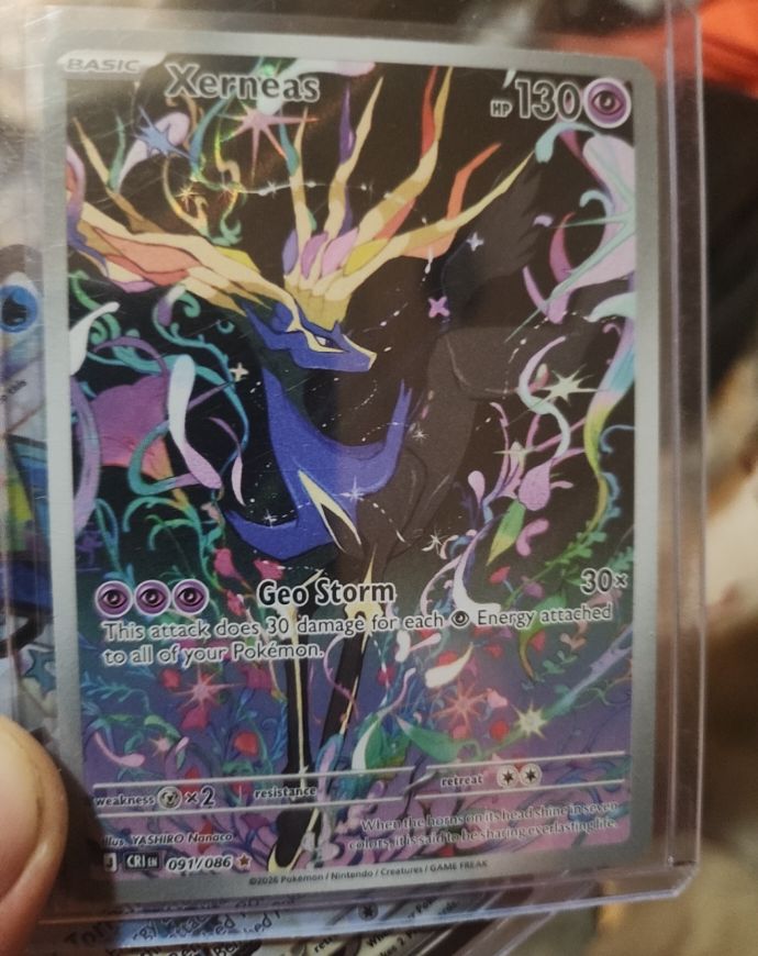 2026 Pokemon TCG Xerneas Illustration Rare Full Art Holo #091 — front
