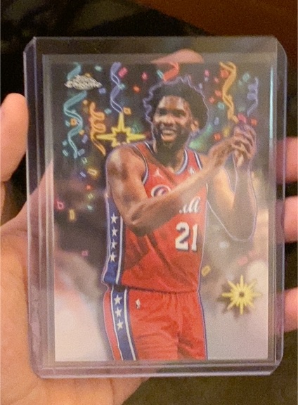 2025 Topps Chrome Update #CB-12 Joel Embiid Celebracion Case Hit SSP — front