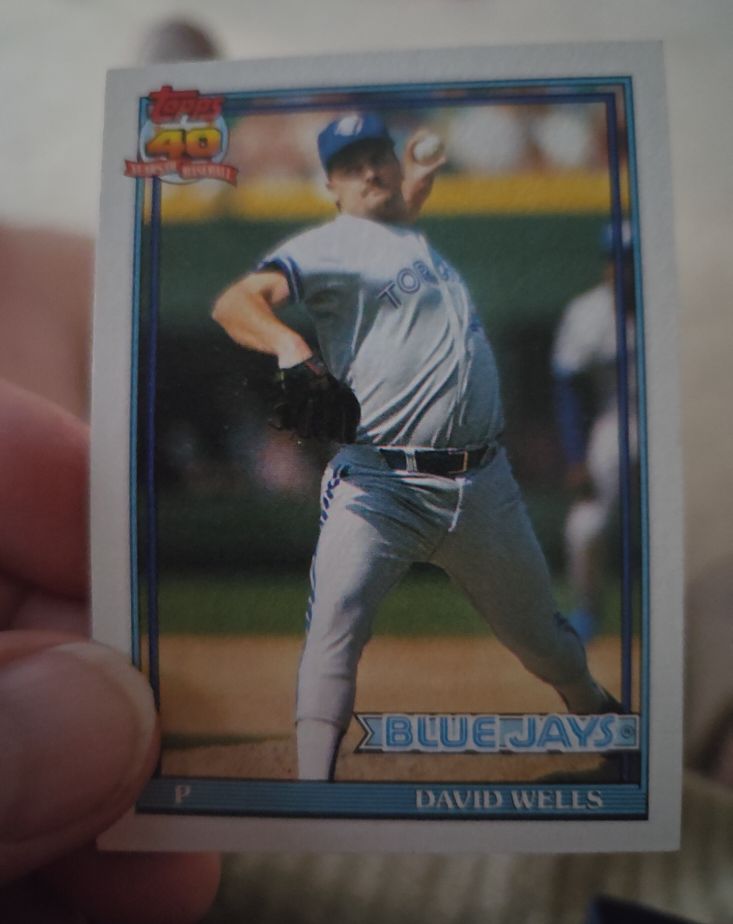 1991 Topps #619 David Wells — front
