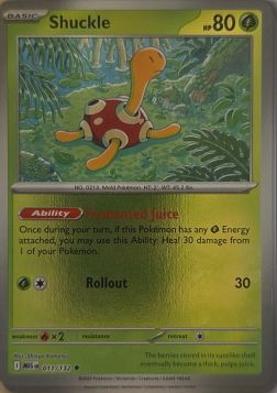 2025 Pokemon ME01: Mega Evolution #011 Shuckle — front
