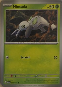 2023 Pokémon MEG #016 Nincada — front
