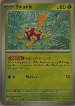 2013 Pokémon TCG ME01: Mega Evolution #011 Shuckle — front