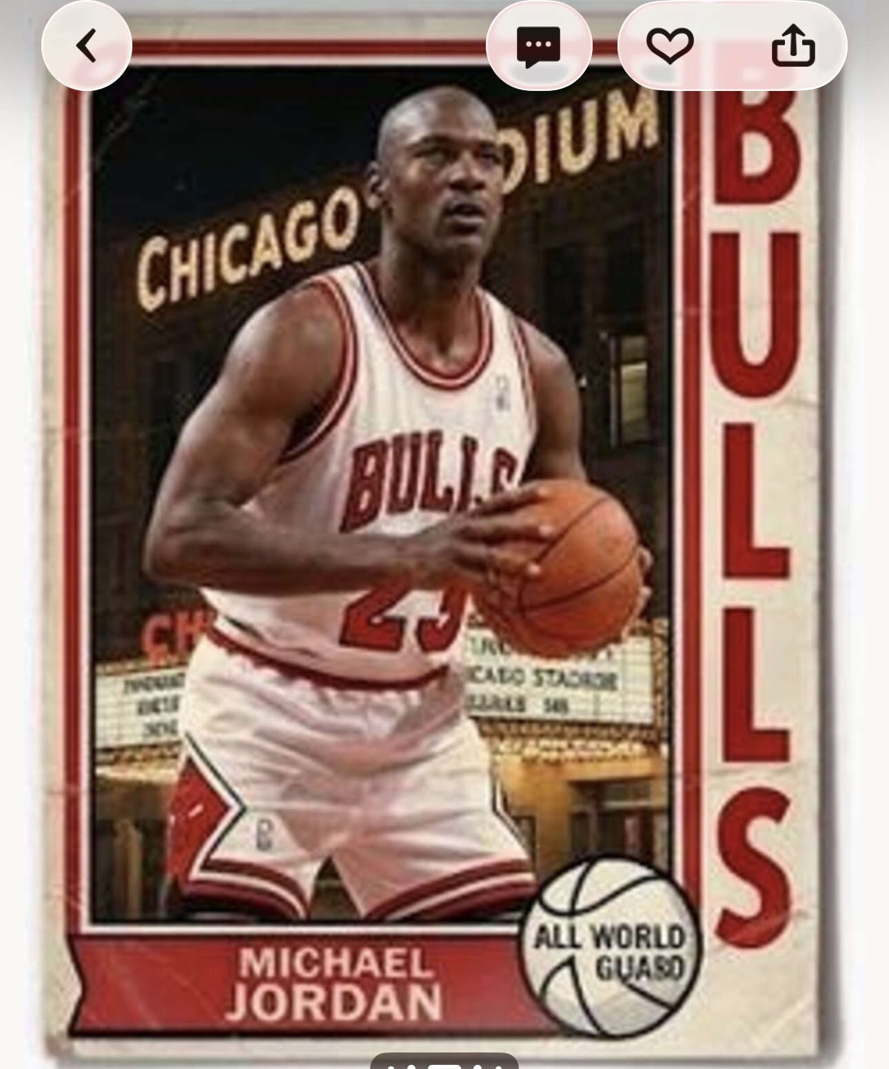 1990 Bulls #23 Michael Jordan — front