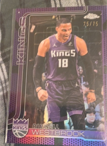 2025-26 Topps Chrome Update #84 Russell Westbrook Sacramento Kings — front