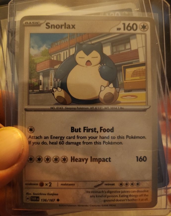 2024 Pokémon SV06 Twilight Masquerade #136 Snorlax — front