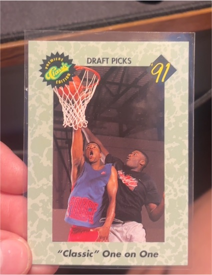 1991 Classic Draft Picks #45 Larry Johnson Classic One on One — front