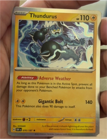 2023 Pokémon SV03 Obsidian Flames #070 Thundurus — front