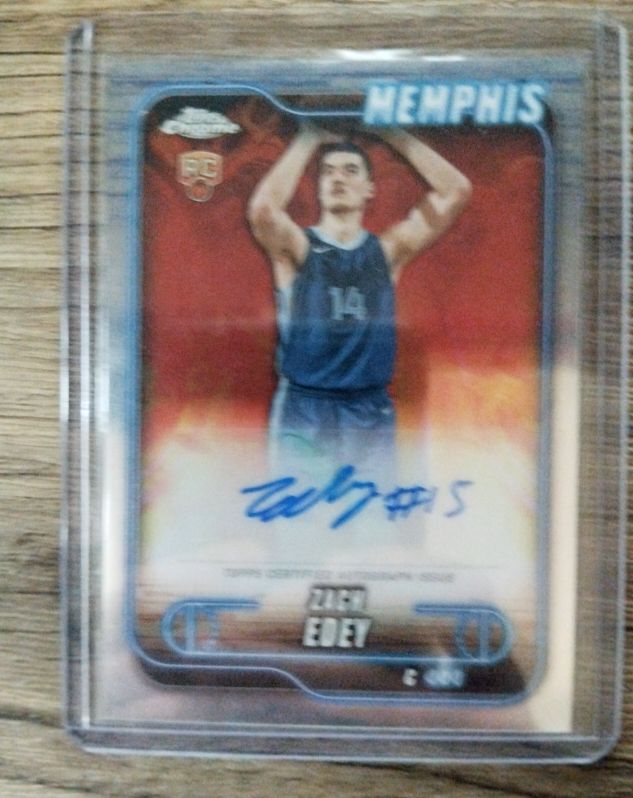 2024-25 Topps Chrome Rookie Auto #TCA-ZED Zach Edey — front