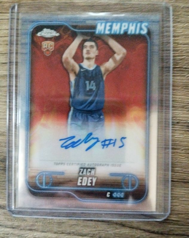 2024-25 Topps Chrome #TCA-ZED Zach Edey Rookie Autograph — front