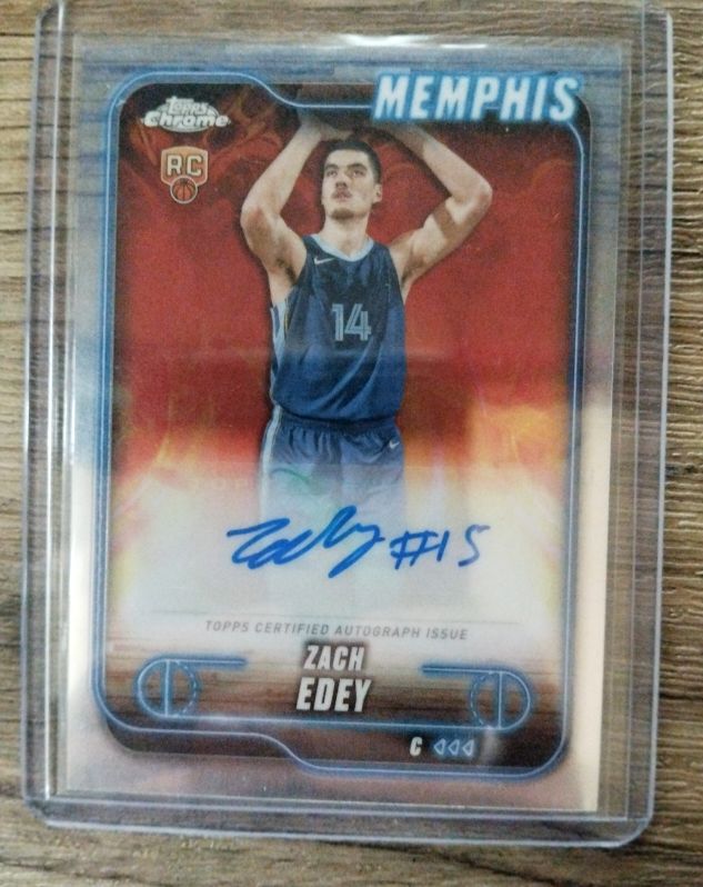 2024-25 Topps Chrome #TCA-ZED Zach Edey Rookie Auto — front