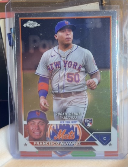 2023 Topps Chrome Update #USC103 Francisco Alvarez Rookie Debut New York Mets — front