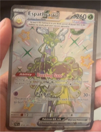 2024 Pokémon TCG Paldean Fates #214 Espathra EX — front