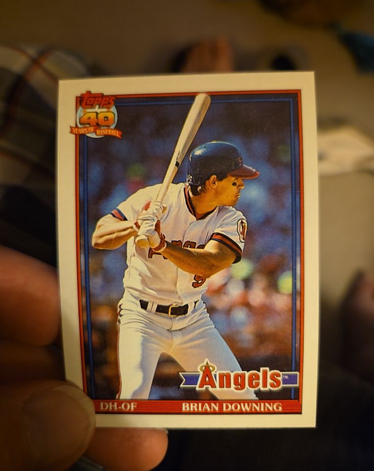 1991 Topps #255 Brian Downing — front