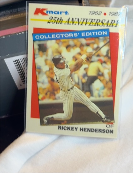 1987 Topps Kmart 25th Anniversary #27 Rickey Henderson — front