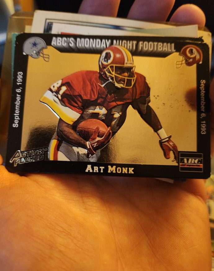 1993 Action Packed Monday Night Football #3 Art Monk — front