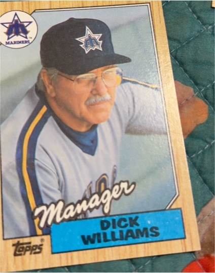 1987 Topps #418 Dick Williams — front