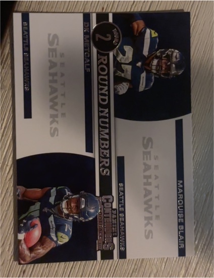 2019 Panini Contenders Round Numbers #RN-BM DK Metcalf / Marquise Blair — front