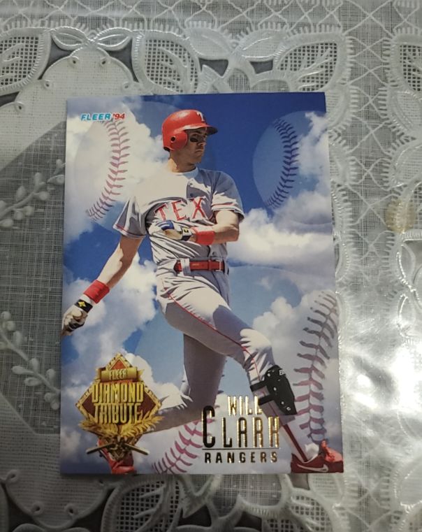 1994 Fleer Update Diamond Tribute #3 Will Clark — front