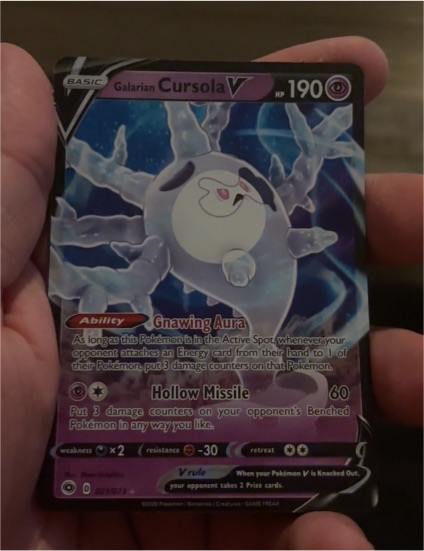2020 Pokemon Champion's Path #21 Galarian Cursola V — front