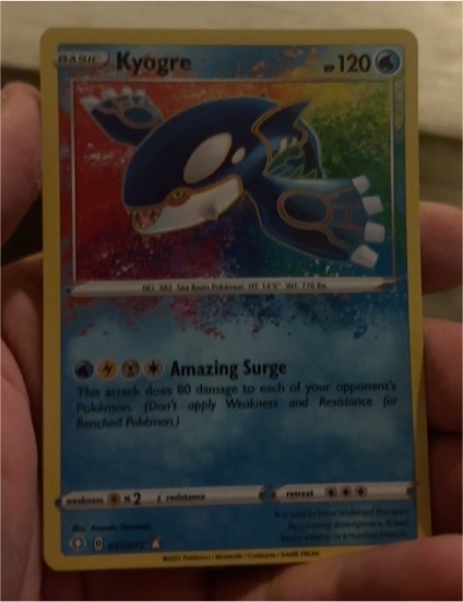 2021 Pokémon Shining Fates #021 Kyogre Amazing Rare — front