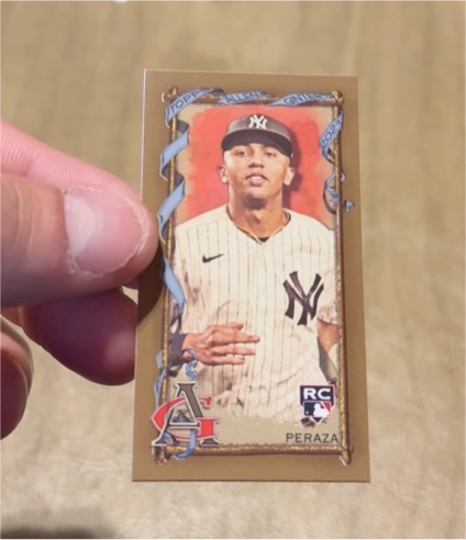 2023 Topps Allen & Ginter #31 Oswald Peraza Mini Rookie Card — front