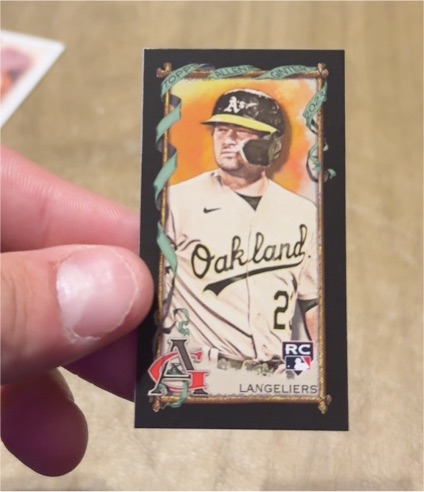2023 Topps Allen & Ginter #58 Shea Langeliers Mini Black Border Rookie — front