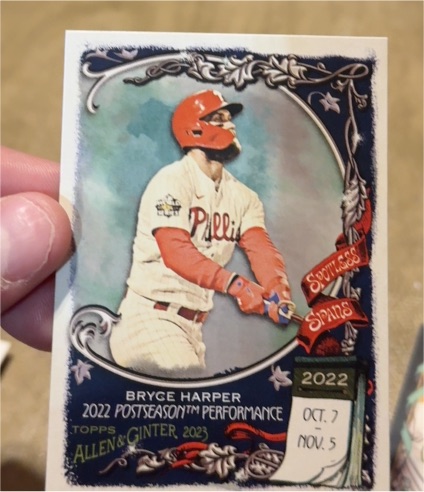 2023 Topps Allen & Ginter Spotless Spans #SS-34 Bryce Harper — front
