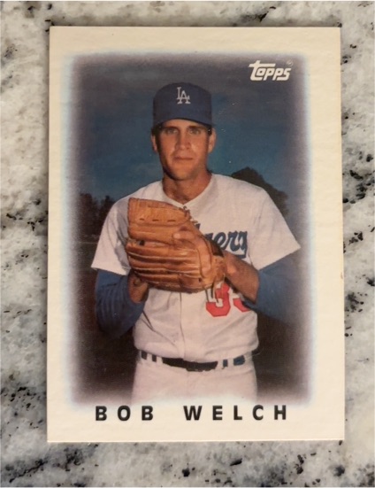 1986 Topps Mini #48 Bob Welch — front