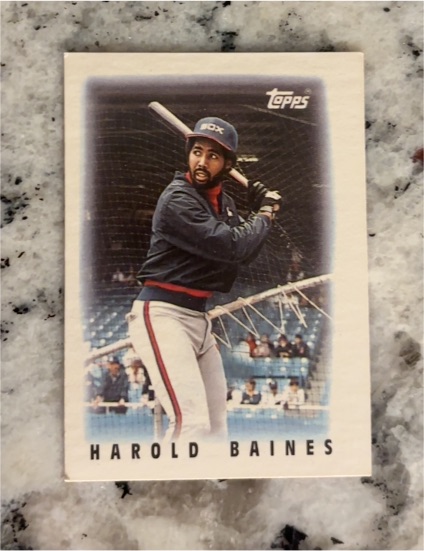 1986 Topps Mini Leaders #8 Harold Baines — front