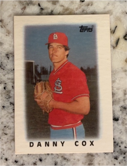1986 Topps Mini Major League Leaders #61 Danny Cox — front