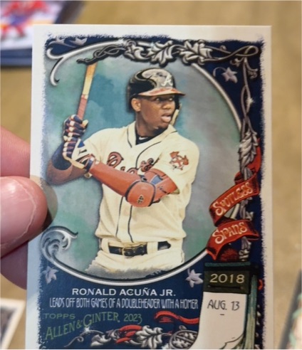 2023 Topps Allen & Ginter #SS-49 Ronald Acuña Jr. Spotless Spans — front