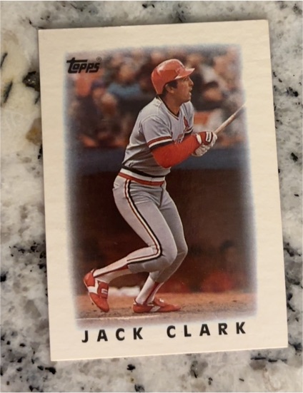 1986 Topps Mini League Leaders #59 Jack Clark — front