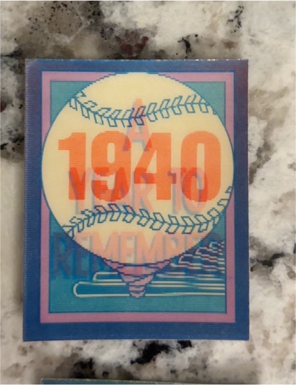 1989 Score Magic Motion A Year To Remember 1940 Hologram Baseball Card — front