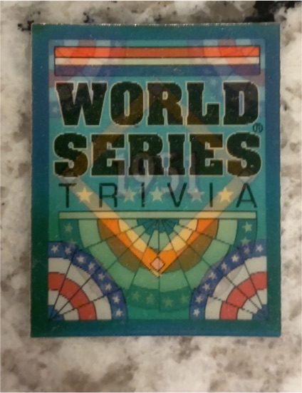 1991 Score World Series Trivia Insert — front
