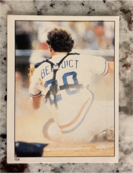 1983 Topps Stickers #154 Bruce Benedict — front