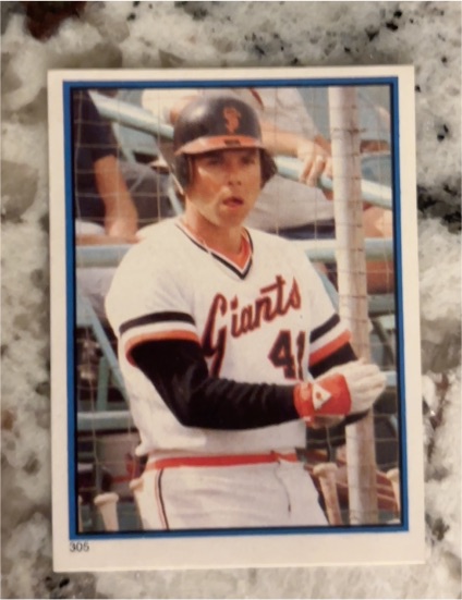 1983 Topps Baseball Sticker #305 Darrell Evans — front