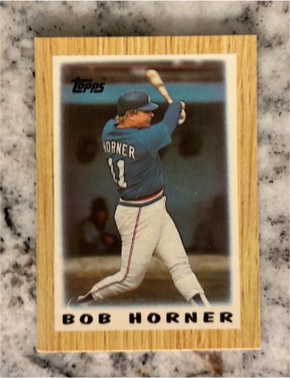 1987 Topps Mini #1 Bob Horner — front