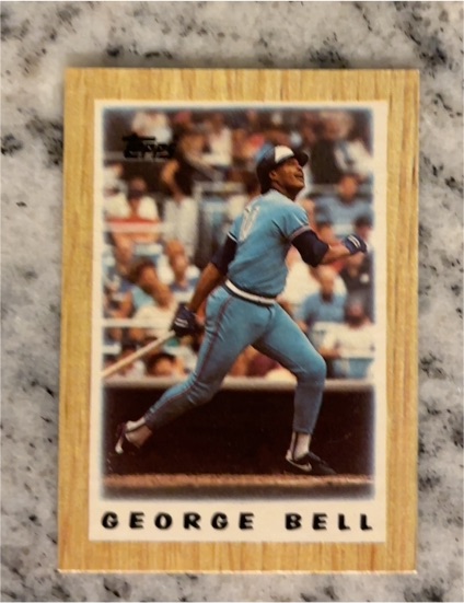 1987 Topps Major League Leaders Minis #74 George Bell — front