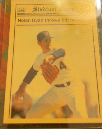 1990 Stadium News #NNO Nolan Ryan Throws 6th No-Hitter — front