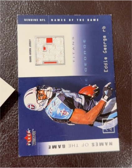 2002 Fleer Genuine Names of the Game #NG Eddie George — front