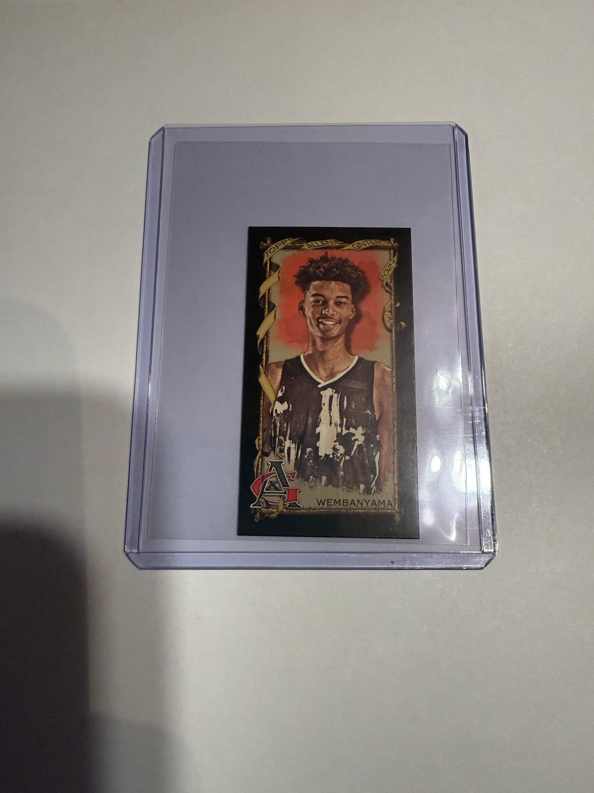 2023 Topps Allen & Ginter #271 Victor Wembanyama Mini Black Border Rookie Spurs — front