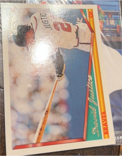 1994 Topps #630 David Justice — front